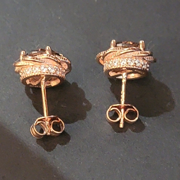 Bella Luce Esotica 10k Rose Gold 925 NWT Stud Earrings - Picture 6 of 6
